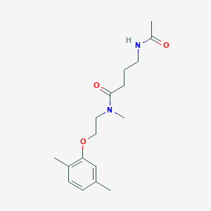molecular formula C17H26N2O3 B5906695 4-(acetylamino)-N-[2-(2,5-dimethylphenoxy)ethyl]-N-methylbutanamide 