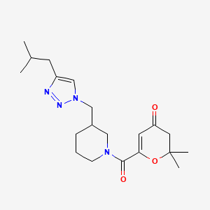 6-({3-[(4-isobutyl-1H-1,2,3-triazol-1-yl)methyl]piperidin-1-yl}carbonyl)-2,2-dimethyl-2,3-dihydro-4H-pyran-4-