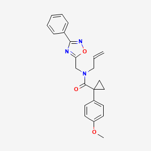 molecular formula C23H23N3O3 B5906718 N-allyl-1-(4-methoxyphenyl)-N-[(3-phenyl-1,2,4-oxadiazol-5-yl)methyl]cyclopropanecarboxamide 
