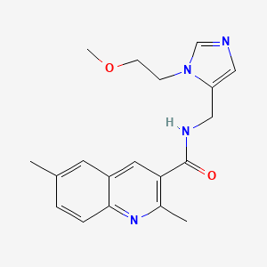 N-{[1-(2-methoxyethyl)-1H-imidazol-5-yl]methyl}-2,6-dimethylquinoline-3-carboxamide