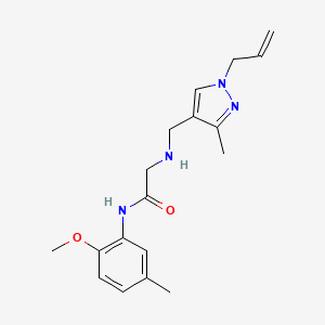 2-{[(1-allyl-3-methyl-1H-pyrazol-4-yl)methyl]amino}-N-(2-methoxy-5-methylphenyl)acetamide