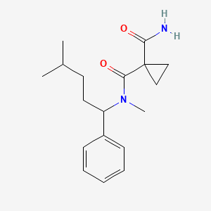 N~1~-methyl-N~1~-(4-methyl-1-phenylpentyl)cyclopropane-1,1-dicarboxamide