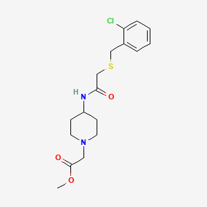 molecular formula C17H23ClN2O3S B5906767 methyl [4-({[(2-chlorobenzyl)thio]acetyl}amino)piperidin-1-yl]acetate 