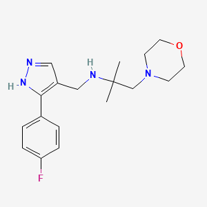 (1,1-dimethyl-2-morpholin-4-ylethyl){[3-(4-fluorophenyl)-1H-pyrazol-4-yl]methyl}amine