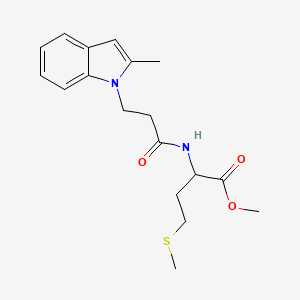 molecular formula C18H24N2O3S B5906816 methyl 2-{[3-(2-methyl-1H-indol-1-yl)propanoyl]amino}-4-(methylthio)butanoate 