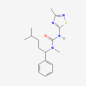 molecular formula C17H24N4OS B5906825 N-methyl-N-(4-methyl-1-phenylpentyl)-N'-(3-methyl-1,2,4-thiadiazol-5-yl)urea 