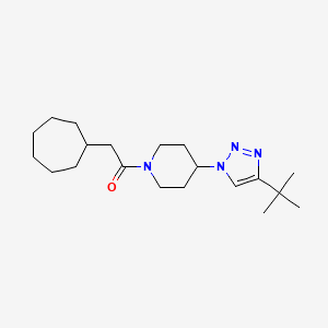molecular formula C20H34N4O B5906845 4-(4-tert-butyl-1H-1,2,3-triazol-1-yl)-1-(cycloheptylacetyl)piperidine 