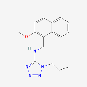 molecular formula C16H19N5O B5906863 N-[(2-methoxy-1-naphthyl)methyl]-1-propyl-1H-tetrazol-5-amine 