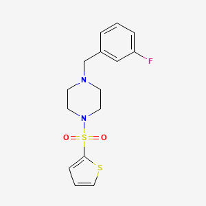molecular formula C15H17FN2O2S2 B5906866 1-(3-fluorobenzyl)-4-(2-thienylsulfonyl)piperazine 