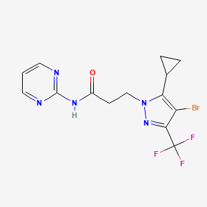 3-[4-BROMO-5-CYCLOPROPYL-3-(TRIFLUOROMETHYL)-1H-PYRAZOL-1-YL]-N-(2-PYRIMIDINYL)PROPANAMIDE