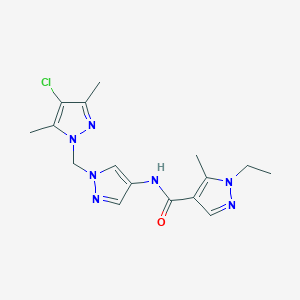 N-{1-[(4-chloro-3,5-dimethyl-1H-pyrazol-1-yl)methyl]-1H-pyrazol-4-yl}-1-ethyl-5-methyl-1H-pyrazole-4-carboxamide