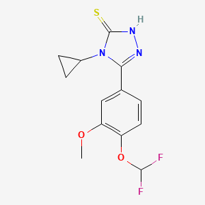 4-CYCLOPROPYL-5-[4-(DIFLUOROMETHOXY)-3-METHOXYPHENYL]-4H-1,2,4-TRIAZOL-3-YLHYDROSULFIDE