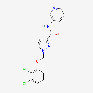 molecular formula C16H12Cl2N4O2 B5906889 1-[(2,3-dichlorophenoxy)methyl]-N-3-pyridinyl-1H-pyrazole-3-carboxamide 