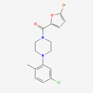 molecular formula C16H16BrClN2O2 B5906902 1-(5-bromo-2-furoyl)-4-(5-chloro-2-methylphenyl)piperazine 