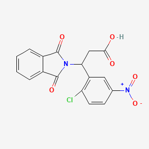 3-(2-chloro-5-nitrophenyl)-3-(1,3-dioxo-1,3-dihydro-2H-isoindol-2-yl)propanoic acid