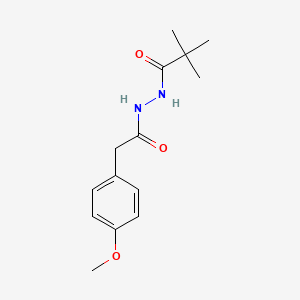 molecular formula C14H20N2O3 B5906926 N'-[(4-methoxyphenyl)acetyl]-2,2-dimethylpropanohydrazide 