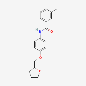 molecular formula C19H21NO3 B5906943 3-methyl-N-[4-(tetrahydro-2-furanylmethoxy)phenyl]benzamide 