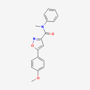 molecular formula C18H16N2O3 B5906957 5-(4-methoxyphenyl)-N-methyl-N-phenyl-3-isoxazolecarboxamide 