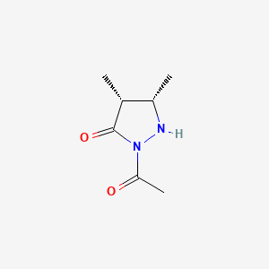 (4R,5S)-2-Acetyl-4,5-dimethylpyrazolidin-3-one