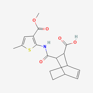 molecular formula C17H19NO5S B5906960 3-({[3-(methoxycarbonyl)-5-methyl-2-thienyl]amino}carbonyl)bicyclo[2.2.2]oct-5-ene-2-carboxylic acid 