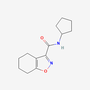 molecular formula C13H18N2O2 B5906974 N-cyclopentyl-4,5,6,7-tetrahydro-1,2-benzisoxazole-3-carboxamide 