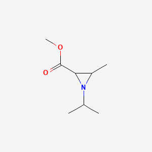 molecular formula C8H15NO2 B590698 Methyl 1-isopropyl-3-methylaziridine-2-carboxylate CAS No. 139092-82-3