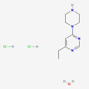 molecular formula C10H20Cl2N4O B5906985 4-ethyl-6-(1-piperazinyl)pyrimidine dihydrochloride hydrate 