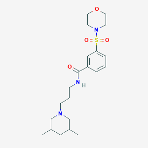 molecular formula C21H33N3O4S B5906987 N-[3-(3,5-dimethyl-1-piperidinyl)propyl]-3-(4-morpholinylsulfonyl)benzamide 