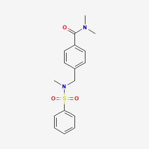 molecular formula C17H20N2O3S B5906995 N,N-dimethyl-4-{[methyl(phenylsulfonyl)amino]methyl}benzamide 