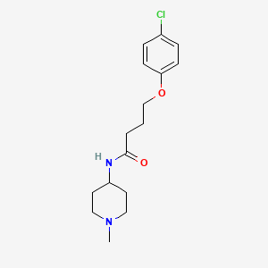 molecular formula C16H23ClN2O2 B5907004 4-(4-chlorophenoxy)-N-(1-methyl-4-piperidinyl)butanamide 