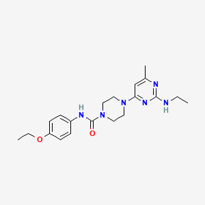 molecular formula C20H28N6O2 B5907044 N-(4-ethoxyphenyl)-4-[2-(ethylamino)-6-methyl-4-pyrimidinyl]-1-piperazinecarboxamide 