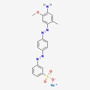 molecular formula C20H18N5NaO4S B590705 3-[[4-[(4-Amino-5-methoxy-2-methylphenyl)azo]phenyl]azo]benzenesulfonic acid sodium salt CAS No. 127090-21-5