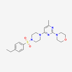 molecular formula C21H29N5O3S B5907054 4-(4-{4-[(4-ethylphenyl)sulfonyl]-1-piperazinyl}-6-methyl-2-pyrimidinyl)morpholine 