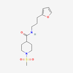 molecular formula C14H22N2O4S B5907062 N-[3-(2-furyl)propyl]-1-(methylsulfonyl)-4-piperidinecarboxamide 