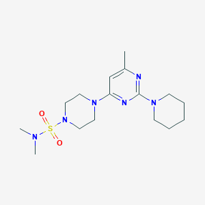 molecular formula C16H28N6O2S B5907076 N,N-dimethyl-4-[6-methyl-2-(1-piperidinyl)-4-pyrimidinyl]-1-piperazinesulfonamide CAS No. 1268982-88-2