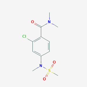 molecular formula C11H15ClN2O3S B5907088 2-chloro-N,N-dimethyl-4-[methyl(methylsulfonyl)amino]benzamide 