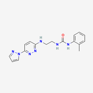 molecular formula C17H19N7O B5907095 N-(2-methylphenyl)-N'-(2-{[6-(1H-pyrazol-1-yl)-3-pyridazinyl]amino}ethyl)urea 
