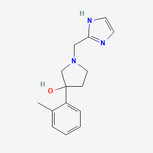 molecular formula C15H19N3O B5907143 1-(1H-imidazol-2-ylmethyl)-3-(2-methylphenyl)pyrrolidin-3-ol 