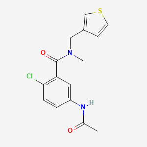 molecular formula C15H15ClN2O2S B5907144 5-(acetylamino)-2-chloro-N-methyl-N-(3-thienylmethyl)benzamide 