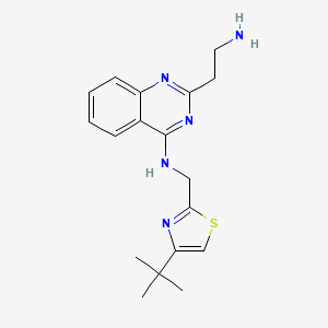 molecular formula C18H23N5S B5907154 2-(2-aminoethyl)-N-[(4-tert-butyl-1,3-thiazol-2-yl)methyl]-4-quinazolinamine dihydrochloride 