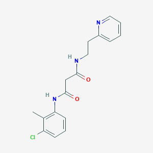 molecular formula C17H18ClN3O2 B5907168 N-(3-chloro-2-methylphenyl)-N'-(2-pyridin-2-ylethyl)malonamide 
