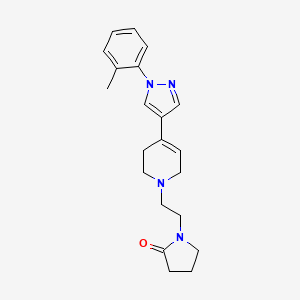 1-{2-[4-[1-(2-methylphenyl)-1H-pyrazol-4-yl]-3,6-dihydropyridin-1(2H)-yl]ethyl}pyrrolidin-2-one