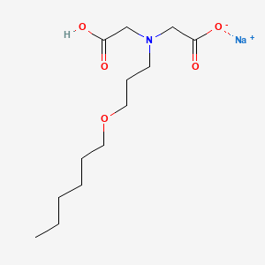 molecular formula C13H24NNaO5 B590718 Glycine, N-(carboxymethyl)-N-(3-(hexyloxy)propyl)-, monosodium salt CAS No. 139655-12-2