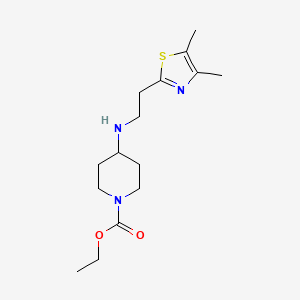 molecular formula C15H25N3O2S B5907182 ethyl 4-{[2-(4,5-dimethyl-1,3-thiazol-2-yl)ethyl]amino}piperidine-1-carboxylate 