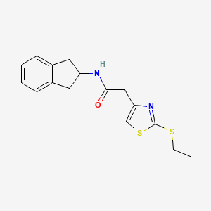 molecular formula C16H18N2OS2 B5907189 N-(2,3-dihydro-1H-inden-2-yl)-2-[2-(ethylthio)-1,3-thiazol-4-yl]acetamide 