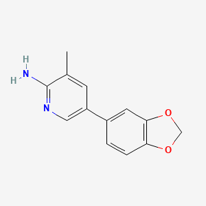 molecular formula C13H12N2O2 B5907199 5-(1,3-benzodioxol-5-yl)-3-methylpyridin-2-amine 