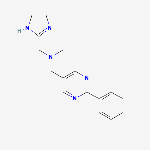 molecular formula C17H19N5 B5907204 (1H-imidazol-2-ylmethyl)methyl{[2-(3-methylphenyl)pyrimidin-5-yl]methyl}amine 