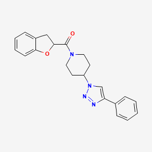 molecular formula C22H22N4O2 B5907212 1-(2,3-dihydro-1-benzofuran-2-ylcarbonyl)-4-(4-phenyl-1H-1,2,3-triazol-1-yl)piperidine 