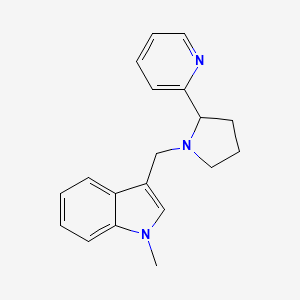 molecular formula C19H21N3 B5907217 1-methyl-3-[(2-pyridin-2-ylpyrrolidin-1-yl)methyl]-1H-indole 