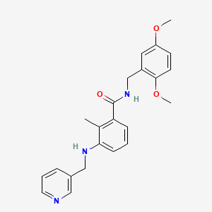 molecular formula C23H25N3O3 B5907225 N-(2,5-dimethoxybenzyl)-2-methyl-3-[(pyridin-3-ylmethyl)amino]benzamide 